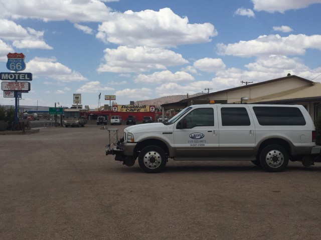 This picture is taken before L-KOPIA’s special tunnel survey in Arizona. We stayed in Seligman, AZ a small town along old Route 66.